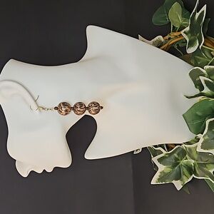 Blended Leopard Print Wood Earrings